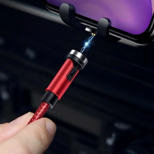 Kup Cablu magnetic USAMS U59 microUSB 2.1A Încărcare rapidă 1m împletit roșu/red SJ474USB02 unghi reglabil - USA240RED - {ean13} - Sklep Home Screen