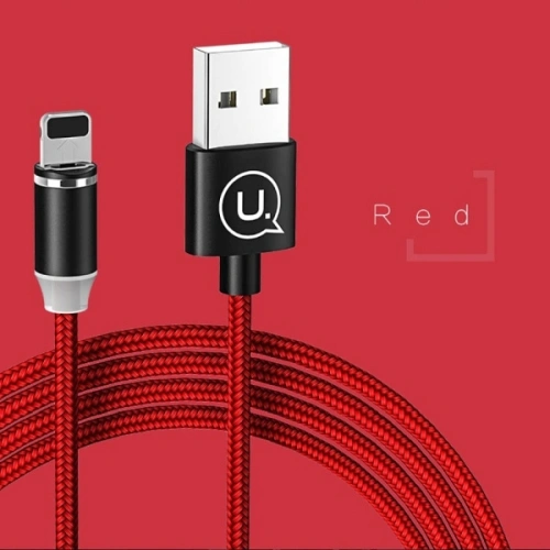 Kup Magnetisches Kabel USAMS U-Sure Lightning 1m 2.1A geflochten rot/red SJ292USB02 - USA248RED - {ean13} - Sklep Home Screen