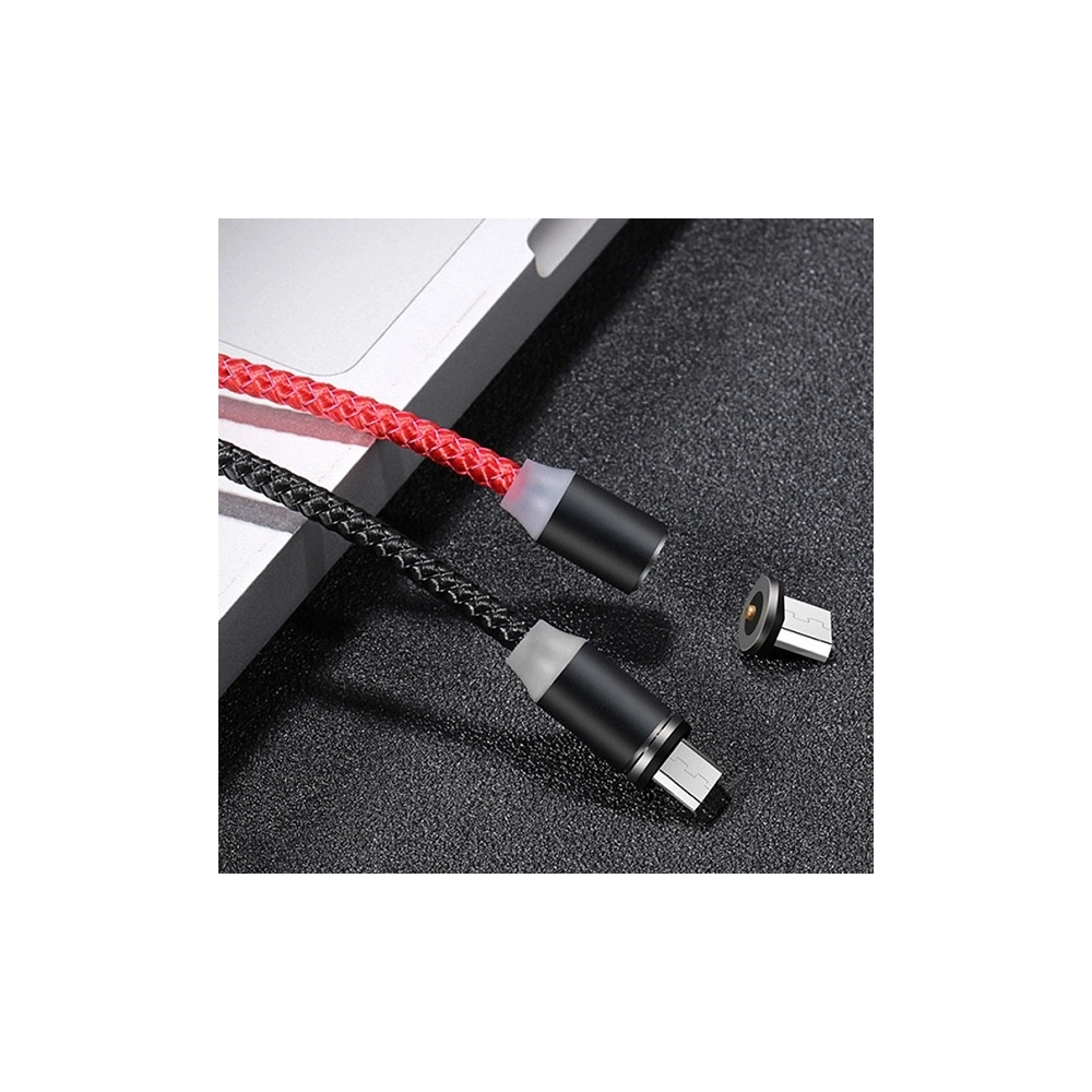 Kabel magnetyczny USAMS U-Sure microUSB 1m 2.1A pleciony czarny/black SJ294USB01