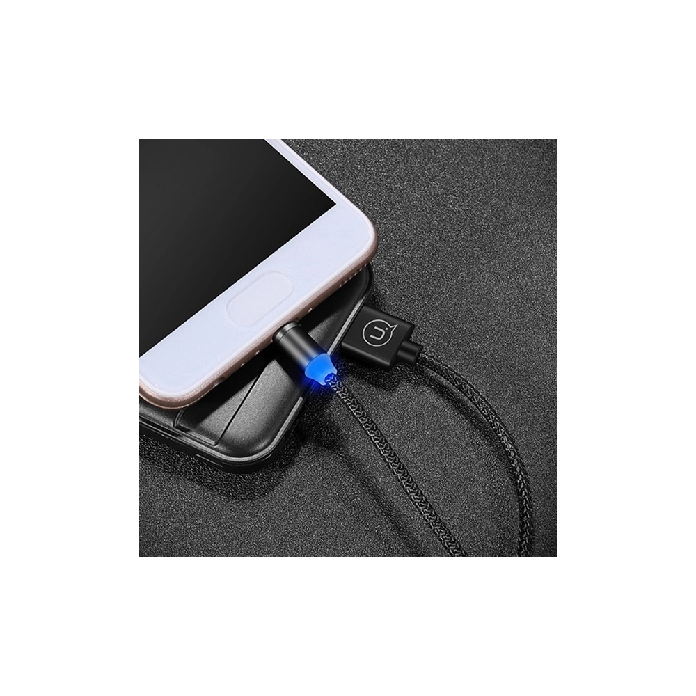 Kabel magnetyczny USAMS U-Sure microUSB 1m 2.1A pleciony czarny/black SJ294USB01