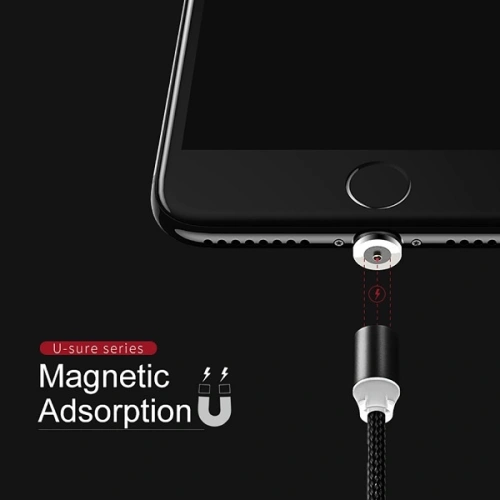 Kup Kabel magnetyczny USAMS U-Sure microUSB 1m 2.1A pleciony czarny/black SJ294USB01 - USA249BLK - {ean13} - Sklep Home Screen