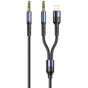 Buy USAMS Nylon Cable 2in1 1,2m Fast Charge (Lightning/Jack 3,5mm - Jack 3,5mm) SJ554YP01 (US-SJ554) - USA253 - {ean13} - Home Screen Store Europe