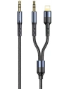 Kup Kabel pleciony USAMS 2w1 1,2m Fast Charge (Lightning/Jack 3,5mm na Jack 3,5mm) SJ554YP01 - USA253 - {ean13} - Sklep Home Screen