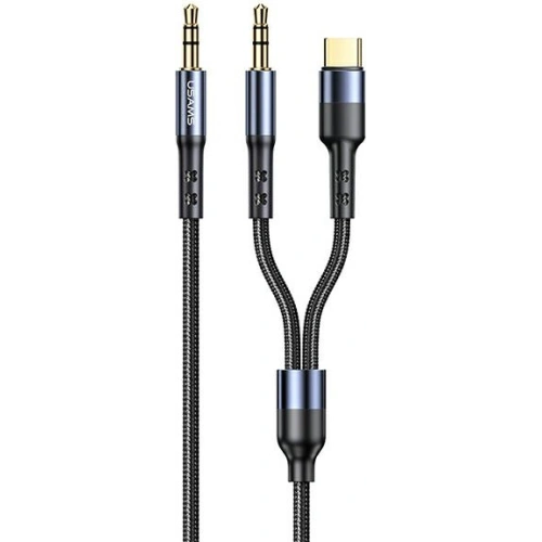 Kup Cablul împletit USAMS 2in1 1,2m Fast Charge (USB-C/Jack 3,5mm la Jack 3,5mm) SJ555YP01 - USA254 - {ean13} - Sklep Home Screen