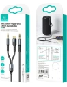 Buy USAMS Nylon Cable 2in1 1,2m Fast Charge (USB-C/Jack 3,5mm - Jack 3,5mm) SJ555YP01 (US-SJ555) - USA254 - {ean13} - Home Screen Store Europe