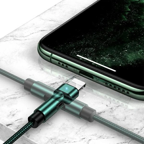 Buy USAMS Nylon Cable Rotatable U60 2A Lightning green 1m SJ476USB02 (US-SJ476) - USA258GRN - {ean13} - Home Screen Store Europe