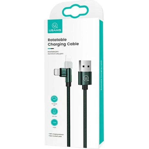 Buy USAMS Nylon Cable Rotatable U60 2A Lightning green 1m SJ476USB02 (US-SJ476) - USA258GRN - {ean13} - Home Screen Store Europe