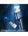 Kup USAMS forgatható U60 2A microUSB fonott kábel fekete 1m SJ478USB01 - USA259BLK - {ean13} - Sklep Home Screen