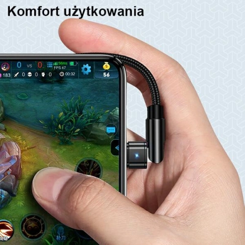 Kup USAMS forgatható U60 2A microUSB fonott kábel fekete 1m SJ478USB01 - USA259BLK - {ean13} - Sklep Home Screen