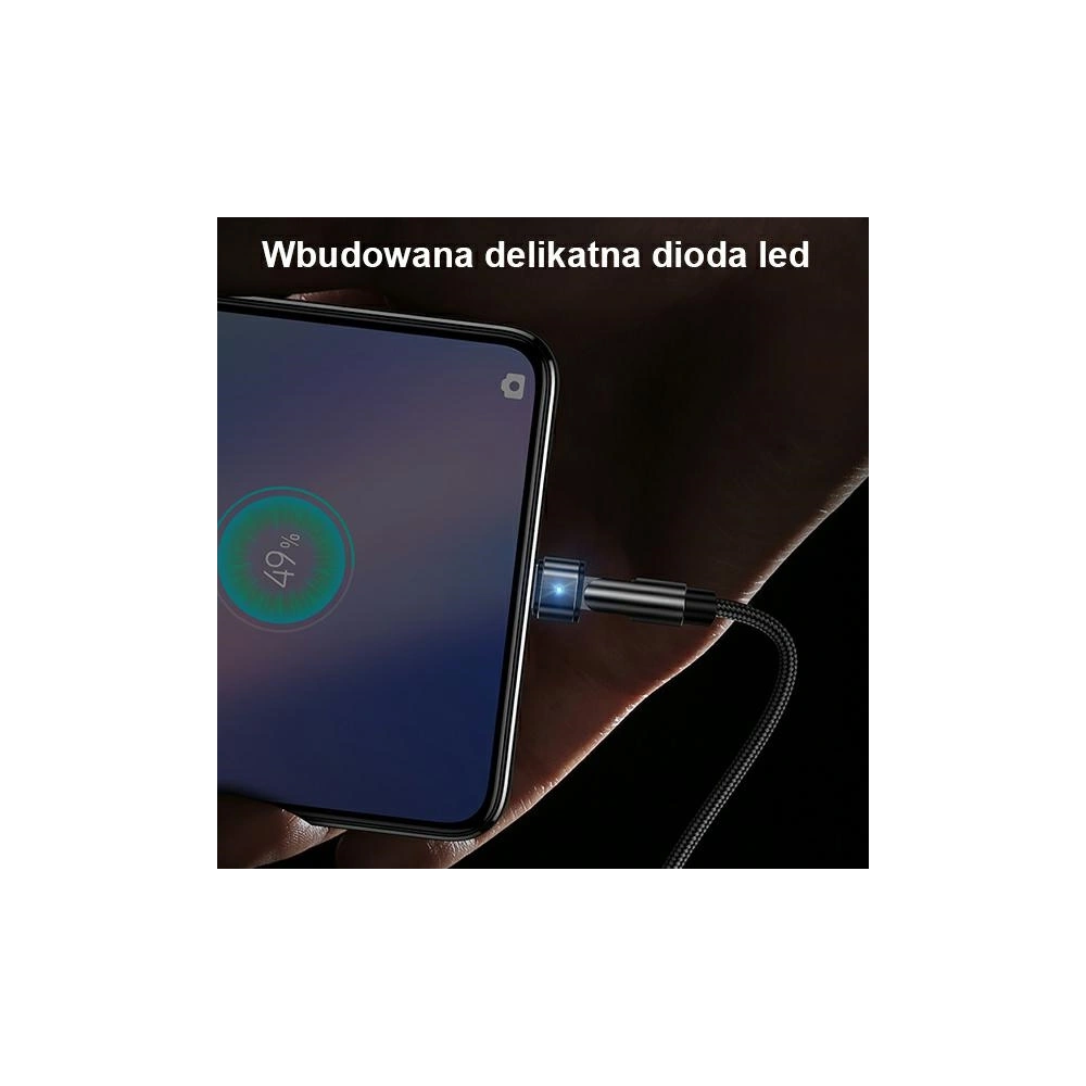 Kabel pleciony USAMS obrotowy U60 2A microUSB czarny/black 1m SJ478USB01