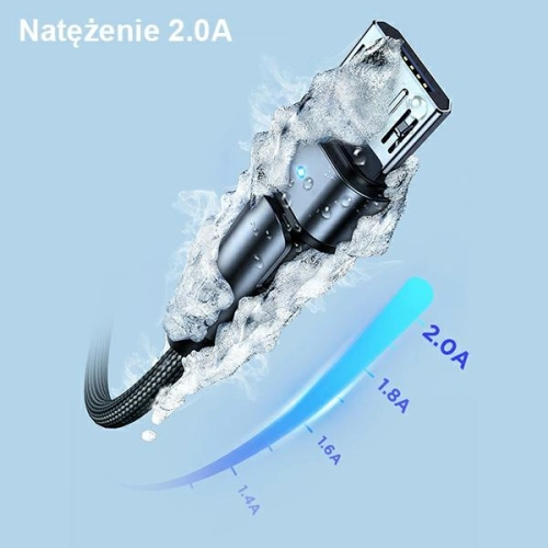 Kup Pletený kabel USAMS otočný U60 2A microUSB černý/black 1m SJ478USB01 - USA259BLK - {ean13} - Sklep Home Screen