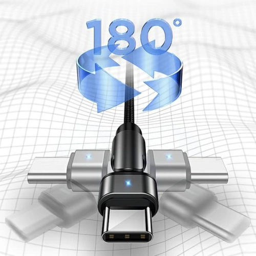 Kup Cablul împletit USAMS rotativ U60 2A USB-C negru 1m SJ477USB01 - USA261BLK - {ean13} - Sklep Home Screen