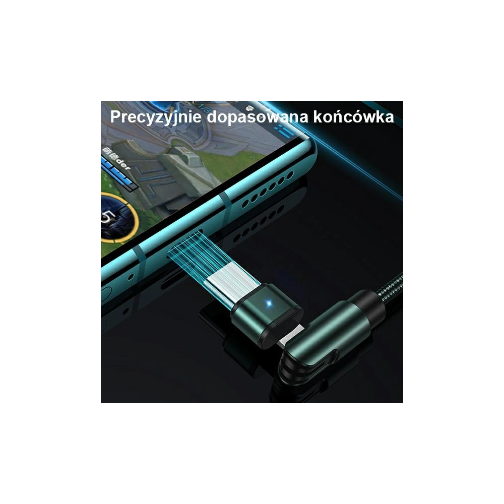 Kabel pleciony USAMS obrotowy U60 2A USB-C czarny/black 1m SJ477USB01