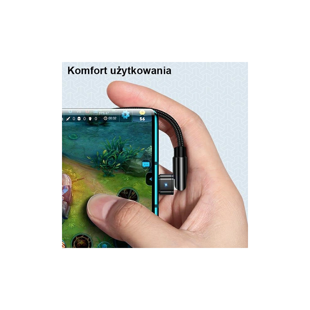 Kabel pleciony USAMS obrotowy U60 2A USB-C czarny/black 1m SJ477USB01