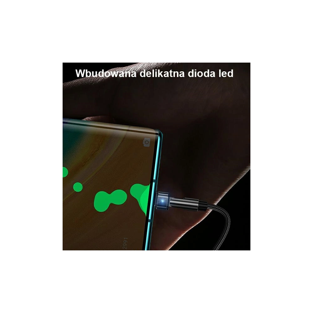 Kabel pleciony USAMS obrotowy U60 2A USB-C czarny/black 1m SJ477USB01