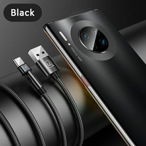 Kup Cablul împletit USAMS rotativ U60 2A USB-C negru 1m SJ477USB01 - USA261BLK - {ean13} - Sklep Home Screen