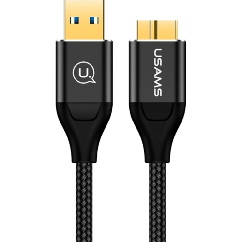 Kup Kabel pletený USAMS U19 USB 3.0 micro USB B pro externí disk 1m černý/black SJ272USB01 - USA264BLK - {ean13} - Sklep Home Screen