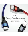 Kup Cablu împletit USAMS U26 3 în 1 1,5m 2A Încărcare rapidă (lightning/microUSB/USB-C) SJ318USB01 - USA266 - {ean13} - Sklep Home Screen