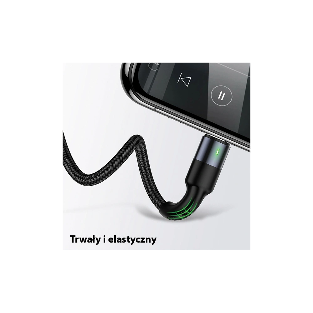 Kabel pleciony USAMS U26 3w1 3m 2A Fast Charge (lightning/microUSB/USB-C) SJ412USB01