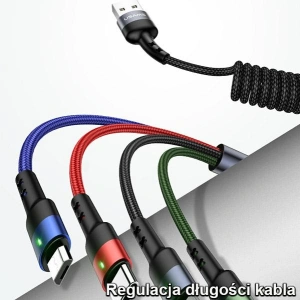 Buy USAMS Nylon Cable U26 4in1 1.5m 2A Fast Charge Springs (2xLightning/microUSB/USB-C) SJ349USB01 (US-SJ349) - USA269 - {ean13} - Home Screen Store Europe