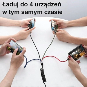 Buy USAMS Nylon Cable U26 4in1 1.5m 2A Fast Charge Springs (2xLightning/microUSB/USB-C) SJ349USB01 (US-SJ349) - USA269 - {ean13} - Home Screen Store Europe