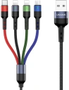 Geflochtenes Kabel USAMS U26 4in1 3m 2A Schnellladung (2xLightning/MicroUSB/USB-C) SJ413USB01