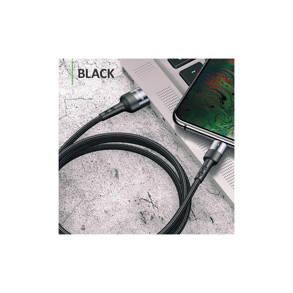 Kabel pleciony USAMS U26 lightning 1m 2A Fast Charging czarny/black SJ311IP01