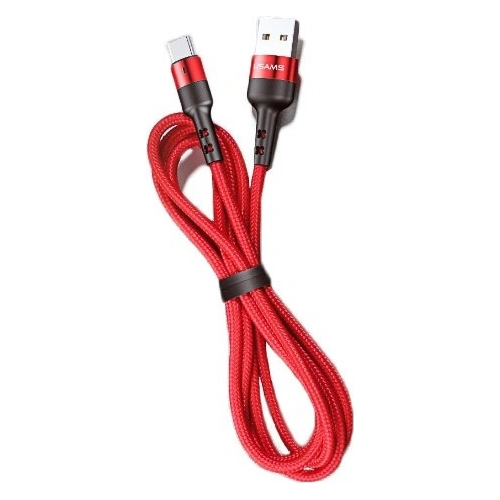 Kup USAMS U26 geflochtenes Kabel Lightning 1m 2A Schnellladung rot SJ311IP02 - USA272RED - {ean13} - Sklep Home Screen