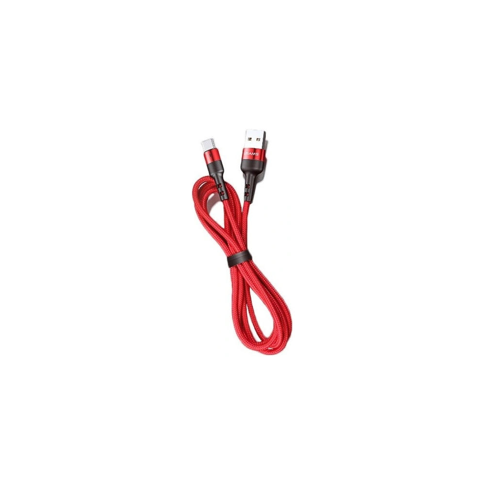 Kabel pleciony USAMS U26 USB-C 1m 3A Fast Charging czerwony/red SJ313TC02