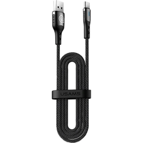 Kup USAMS U27 USB-C 5A Flash Charge geflochtenes Kabel schwarz 1,2m SJ319USB01 - USA278BLK - {ean13} - Sklep Home Screen