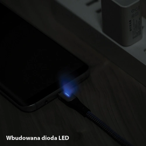 Kup USAMS U27 USB-C 5A Flash Charge fonott kábel fekete 1,2m SJ319USB01 - USA278BLK - {ean13} - Sklep Home Screen