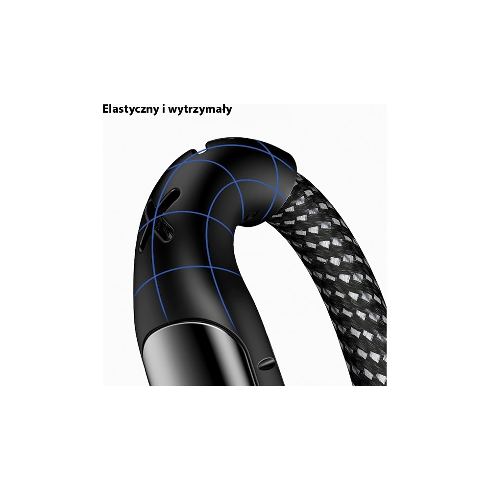 Kabel pleciony USAMS U27 USB-C 5A Flash Charge czarny/black 1,2m SJ319USB01