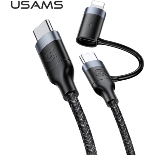 Kup Cablu împletit USAMS U31 USB-C la USB-C / lightning 60W PD Încărcare rapidă negru/SJ403USB01 - USA281BLK - {ean13} - Sklep Home Screen