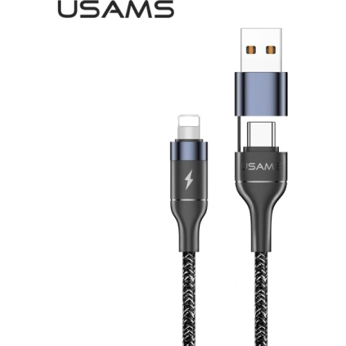 Kup Cablu împletit USAMS U31 USB-C la USB-C / lightning 60W PD Încărcare rapidă negru/SJ403USB01 - USA281BLK - {ean13} - Sklep Home Screen