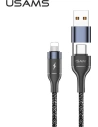 Kup Cablu împletit USAMS U31 USB-C la USB-C / lightning 60W PD Încărcare rapidă negru/SJ403USB01 - USA281BLK - {ean13} - Sklep Home Screen