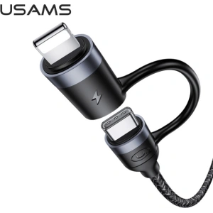 Buy USAMS Nylon Cable U31 USB-C - USB-C/Lightning 60W PD Fast Charge black SJ403USB01 (US-SJ403) - USA281BLK - {ean13} - Home Screen Store Europe