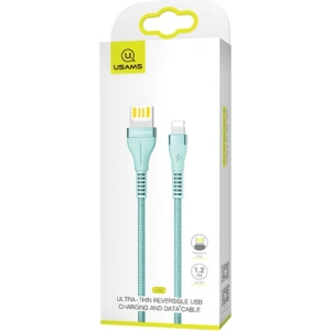 Kabel pleciony USAMS U33 lightning 1,2m 2A Fast Charging niebieski/cyan SJ360USB02