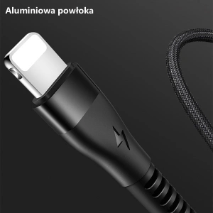 Kabel pletený USAMS U33 lightning 1,2m 2A rychlé nabíjení modrý/cyan SJ360USB02