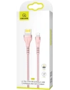 USAMS Nylon Cable U33 Lightning 1,2m 2A Fast Charging pink SJ360USB03 (US-SJ360)