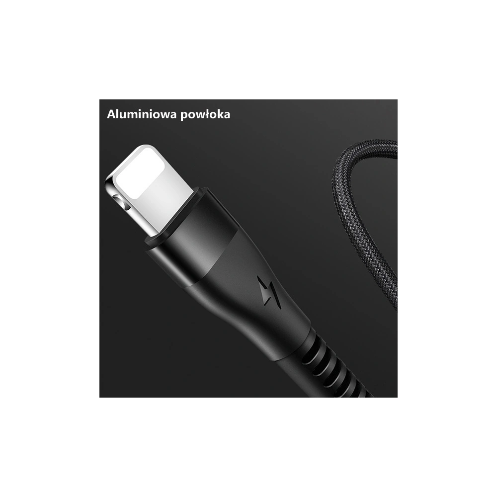 Kabel pleciony USAMS U33 lightning 1,2m 2A Fast Charging różowy/pink SJ360USB03