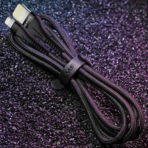 Kup Cablu împletit USAMS U33 lightning 1,2m 2A Încărcare rapidă roz/pink SJ360USB03 - USA286PNK - {ean13} - Sklep Home Screen