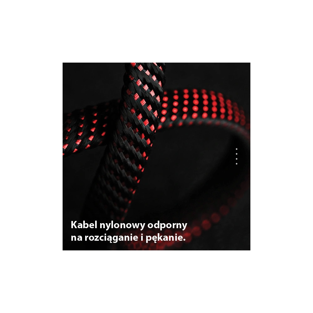 Kabel pleciony USAMS U36 lightning 1,2m 2A Fast Charging LED czarny/black SJ368USB01