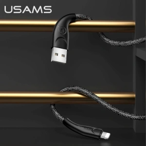 Kabel pletený USAMS U41 lightning 1m 2A černý/black SJ391USB01 Rychlé nabíjení