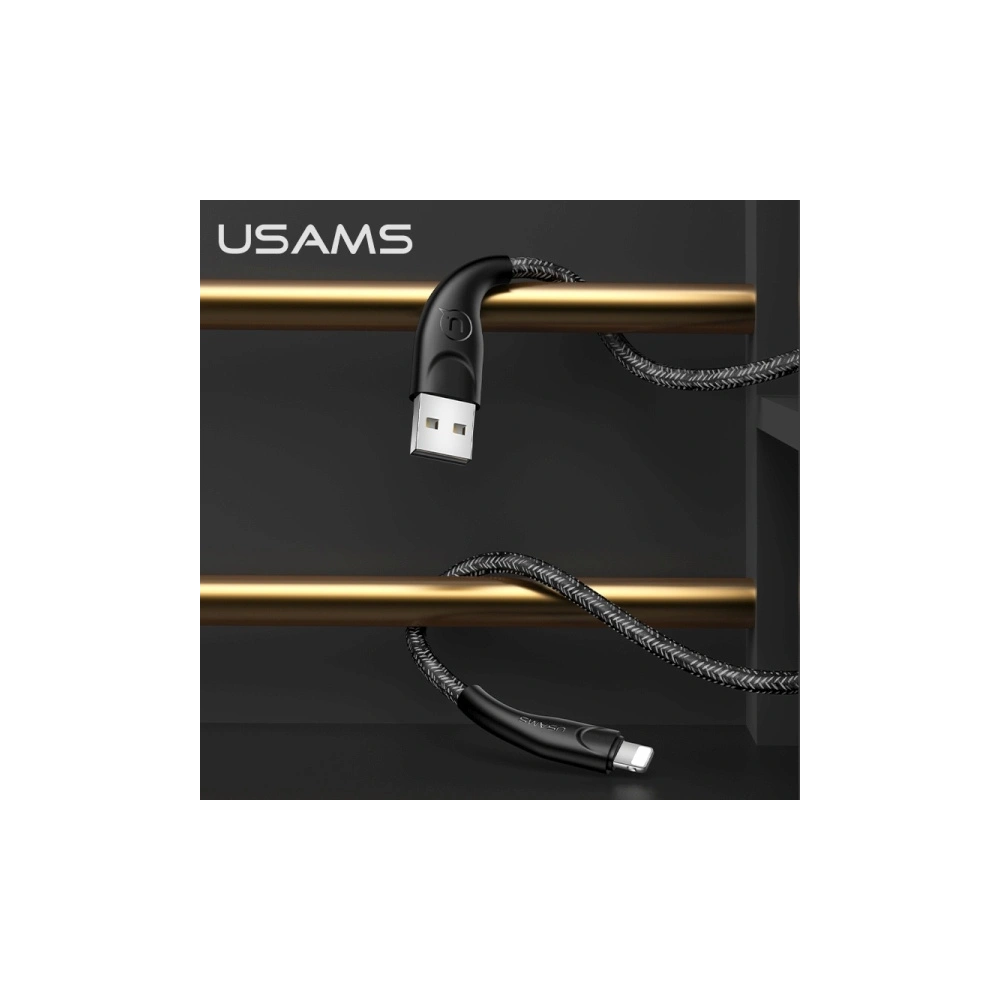 Kabel pleciony USAMS U41 lightning 1m 2A czarny/black SJ391USB01 Fast Charge