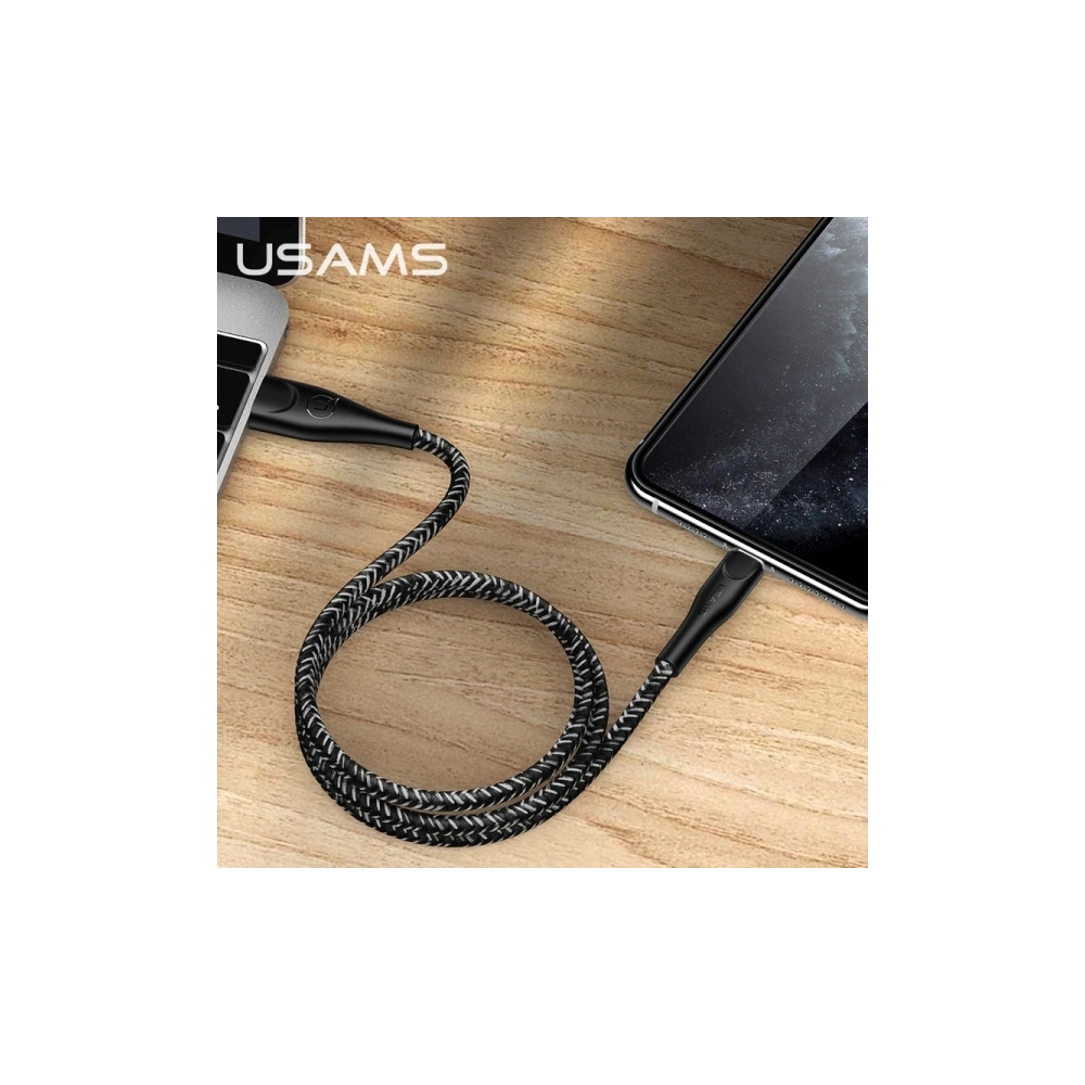 Kabel pleciony USAMS U41 lightning 1m 2A czarny/black SJ391USB01 Fast Charge
