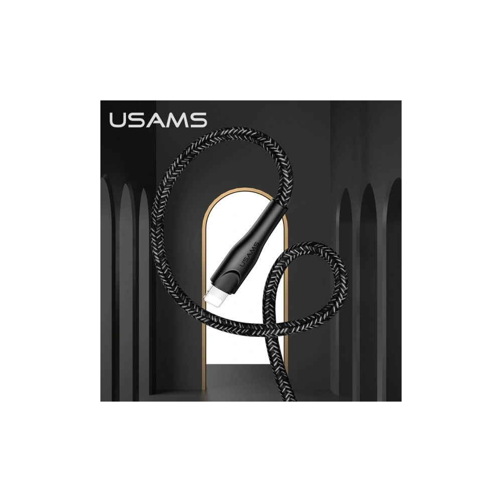 Kabel pleciony USAMS U41 lightning 1m 2A czarny/black SJ391USB01 Fast Charge
