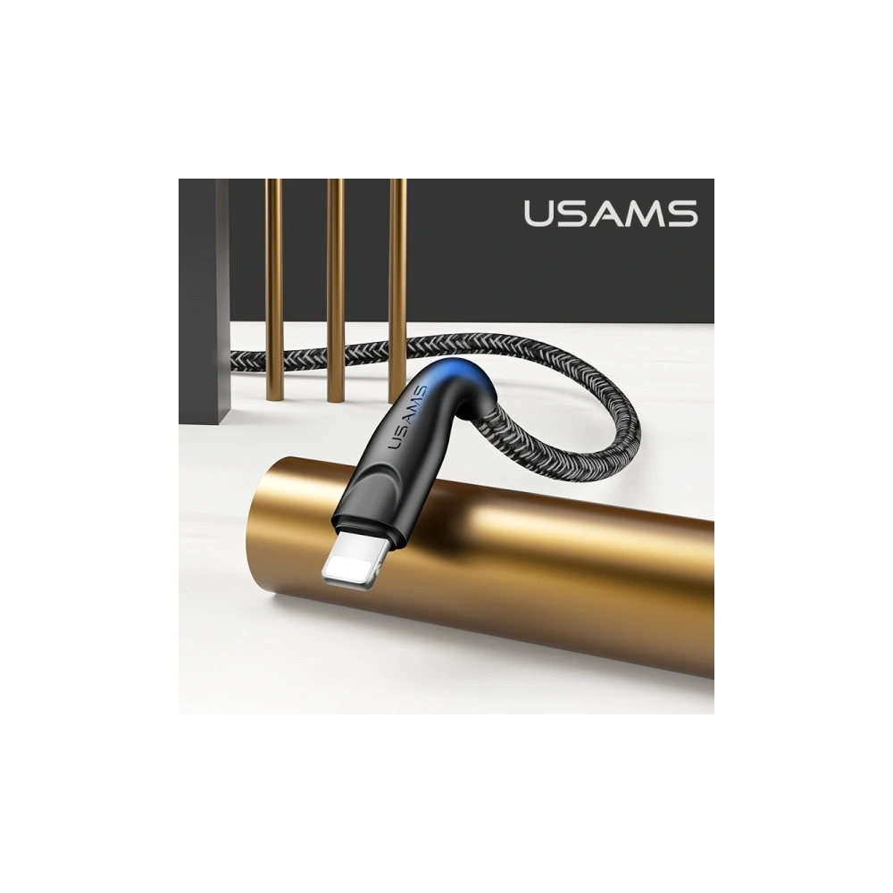 Kabel pleciony USAMS U41 lightning 1m 2A czarny/black SJ391USB01 Fast Charge