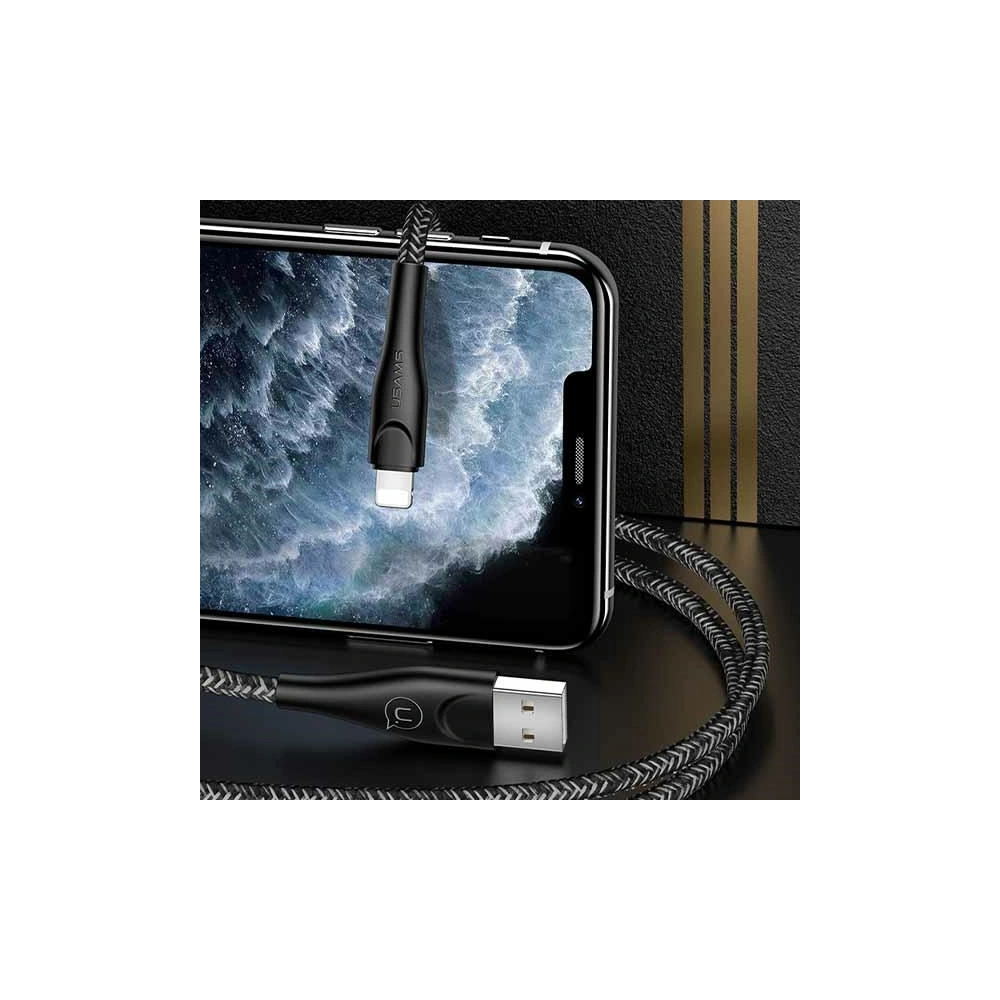 Kabel pleciony USAMS U41 lightning 1m 2A czerwony/red SJ391USB02 Fast Charge