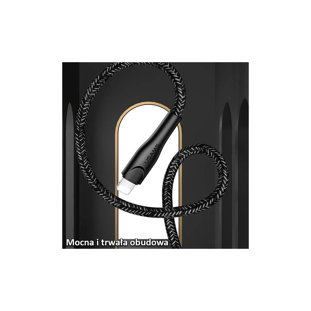 Kabel pleciony USAMS U41 lightning 1m 2A czerwony/red SJ391USB02 Fast Charge