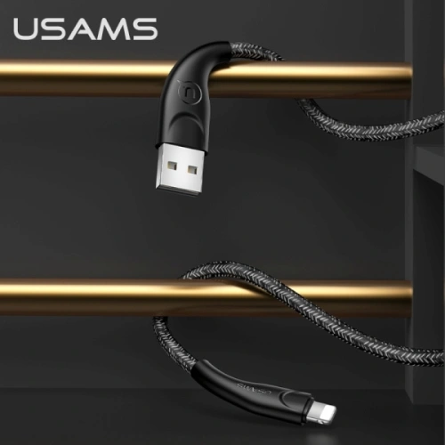 Kup Kabel pleciony USAMS U41 lightning 2m 2A czarny/black SJ394USB01 Fast Charge - USA291BLK - {ean13} - Sklep Home Screen